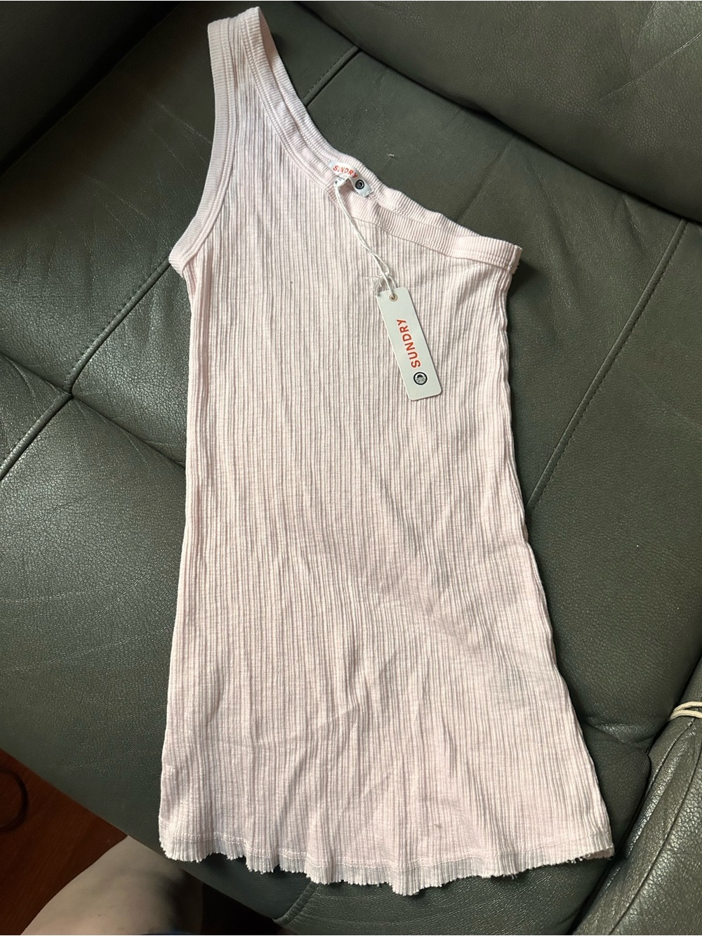 Sundry Pale Pink Ribbed Tank - Picture 2 of 4